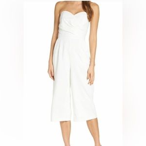 Adelyn Rae Size Small White Culotte Jumpsuit Worn Once